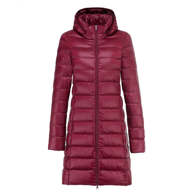 Veste d'hiver élégante et chaude en duvet