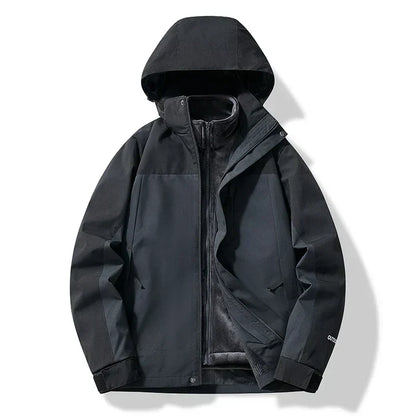 Veste de ski pour homme Résistante aux intempéries Capuche Isolée