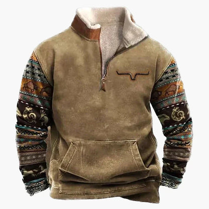 Pull de style western, look vintage