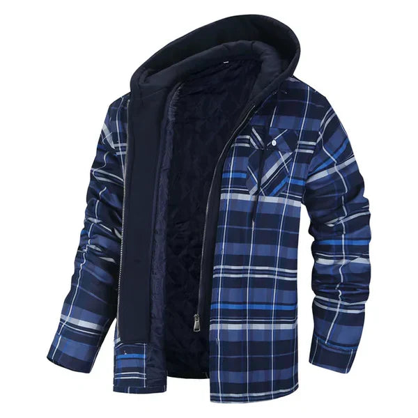 Chemise-veste à carreaux souple style décontracté
