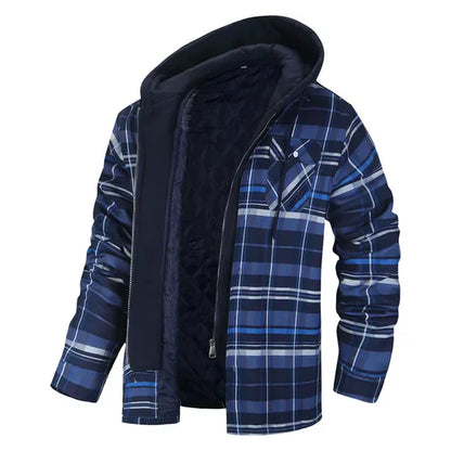 Chemise-veste à carreaux souple style décontracté