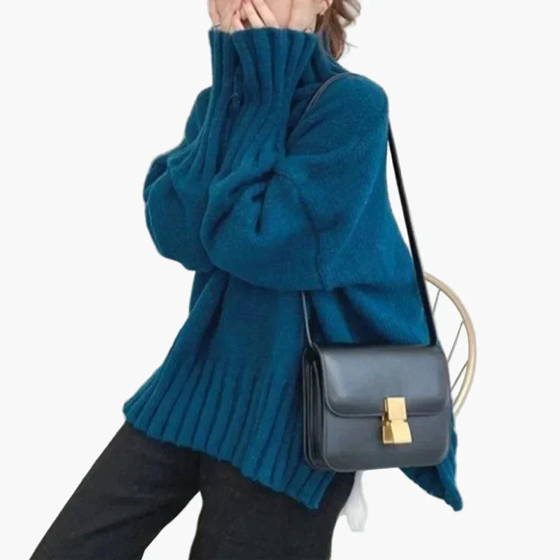 Grand pull oversize col montant hiver