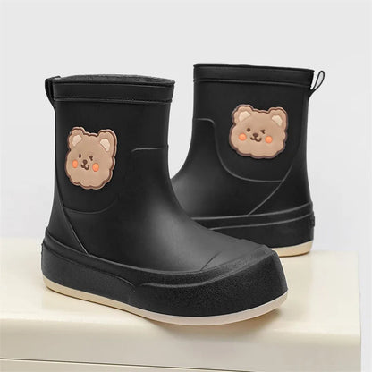 Bottes de pluie imperméables motif ours hauteur cheville
