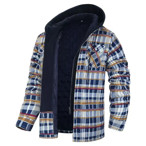 Chemise-veste à carreaux souple style décontracté