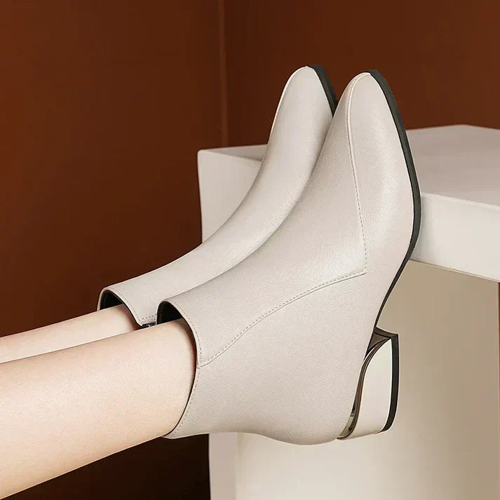 Stilvolle Stiefeletten Mit Reißverschluss Hochhackig - IdealeKleiden