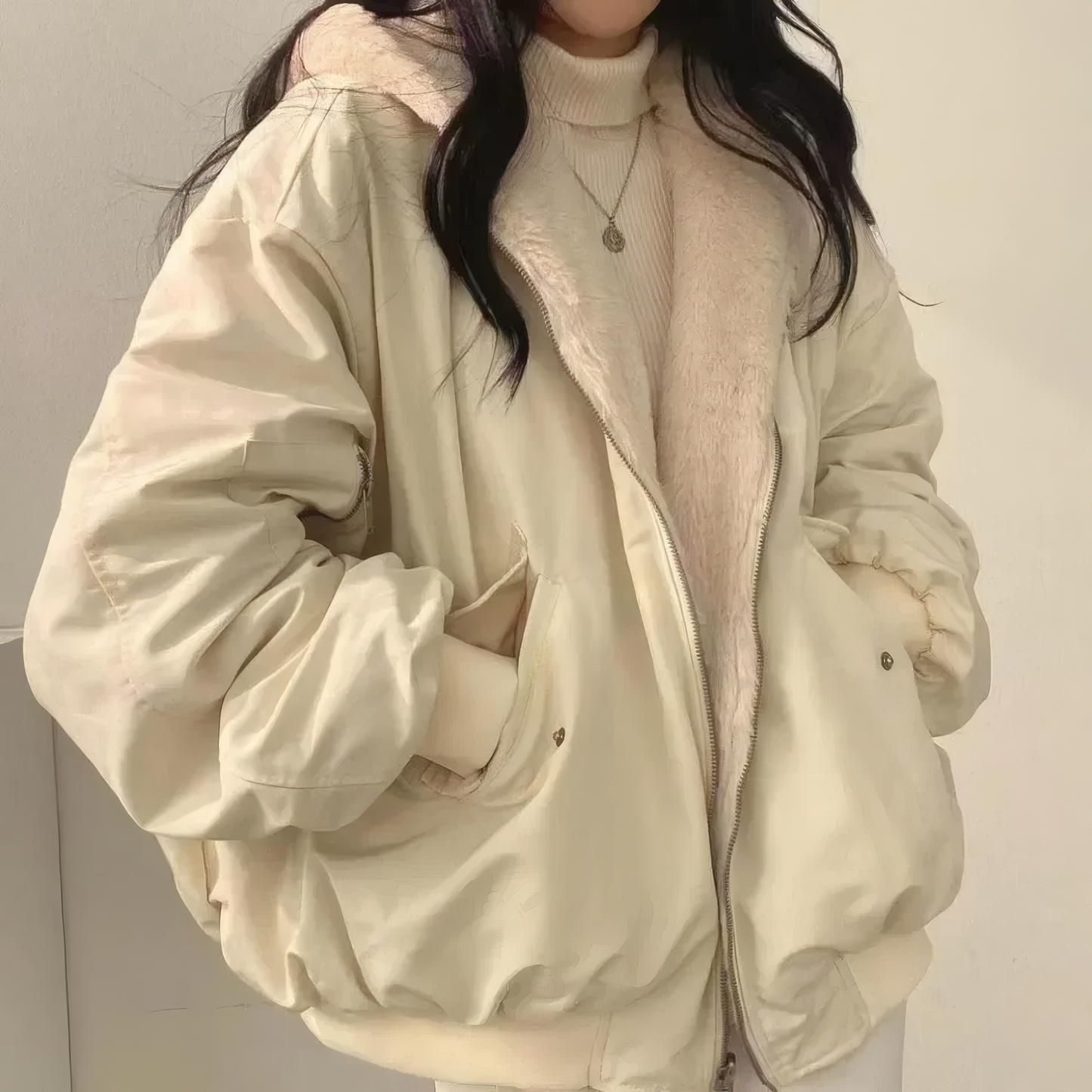 Veste réversible pratique bicolore