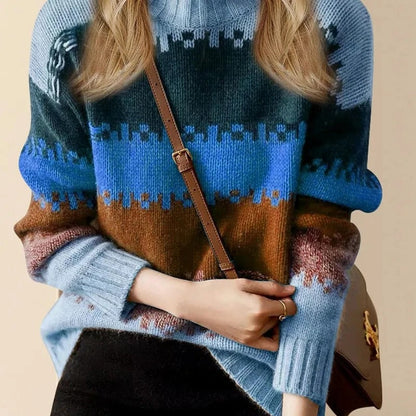 Robe en maille douce à col roulé