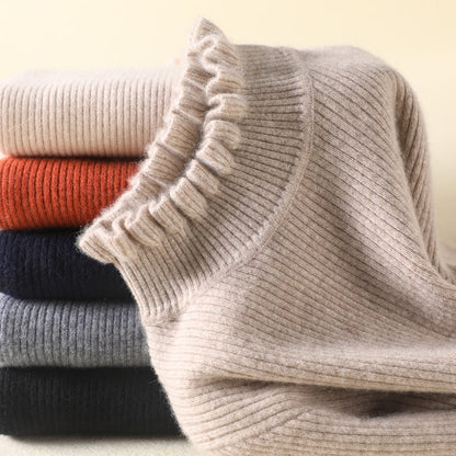 Weiche Kaschmir Pullover Rollkragen Komfort - IdealeKleiden