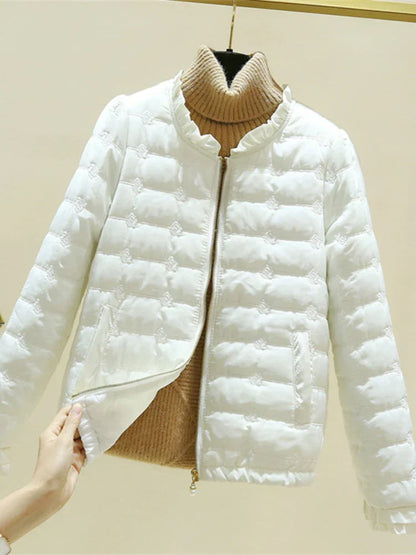 Veste décontractée avec ourlet à volants, légère pour l'été
