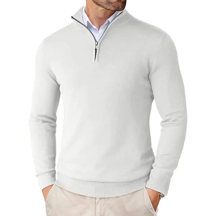 Pull moderne pour homme avec fermeture éclair sur le devant