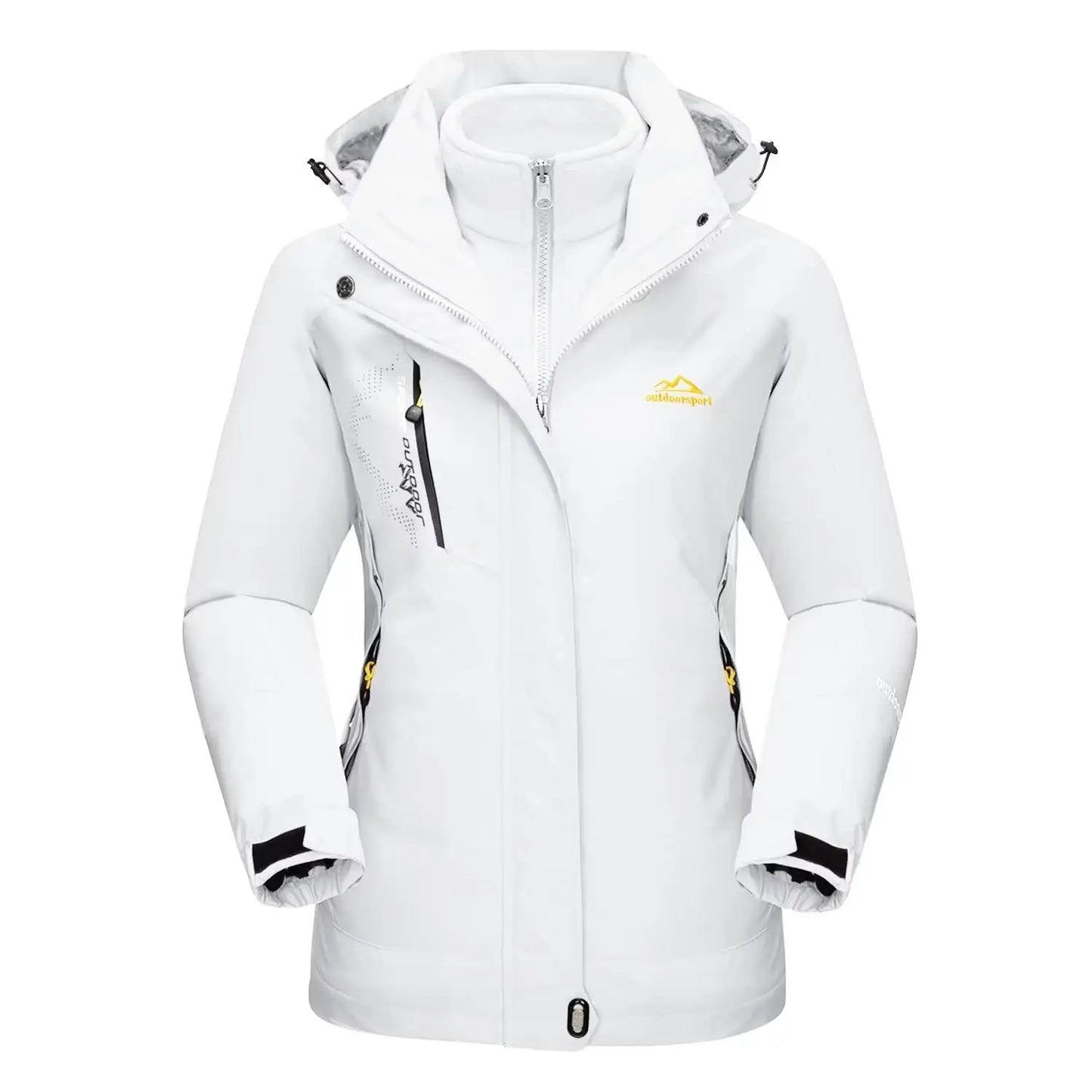 Veste de ski chaude doublée polaire 3-en-1