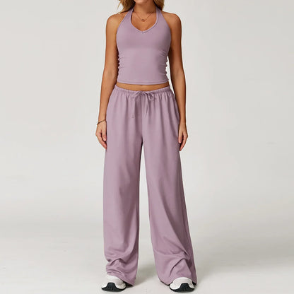 Ensemble détente femme crop top confort