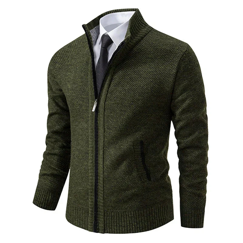 Gilet homme zippé moderne col montant