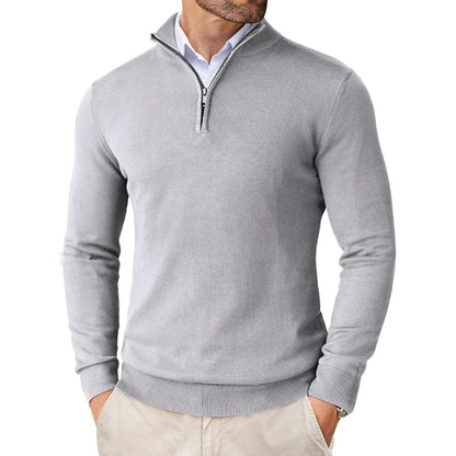 Pull moderne pour homme avec fermeture éclair sur le devant