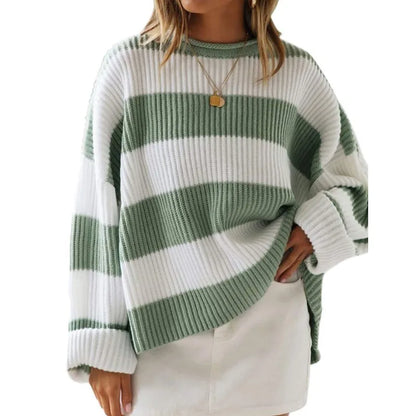 Grand pull en maille Oversize à rayures