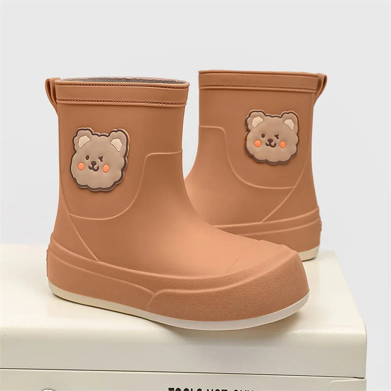 Bottes de pluie imperméables motif ours hauteur cheville