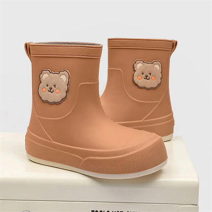Bottes de pluie imperméables motif ours hauteur cheville