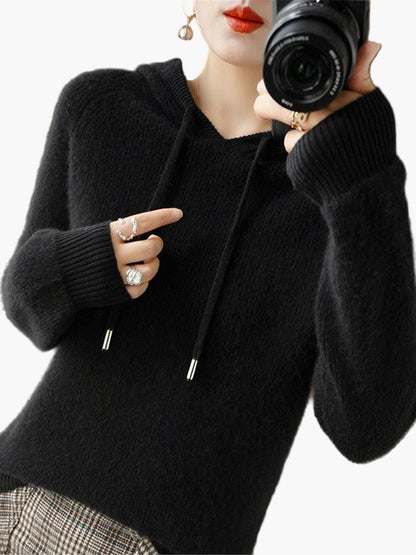 Cardigan doux à capuche - Sweat-shirt à capuche confortable pour femme