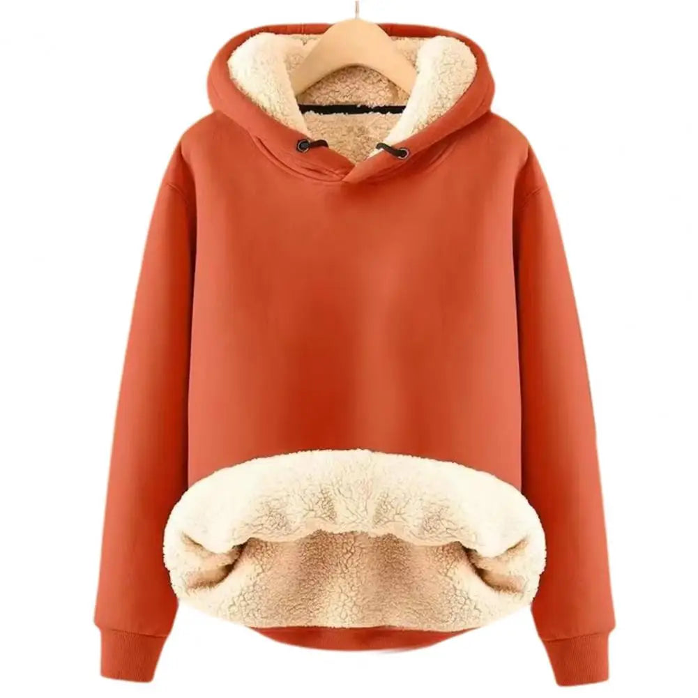 Sweat à capuche chaud femme polaire douce