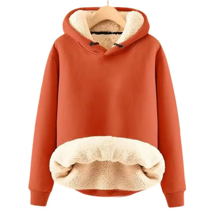 Sweat à capuche chaud femme polaire douce