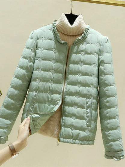 Veste décontractée avec ourlet à volants, légère pour l'été
