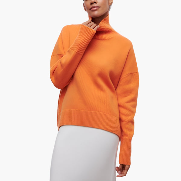 Pull élégant pour femme | Pull à col roulé à manches larges
