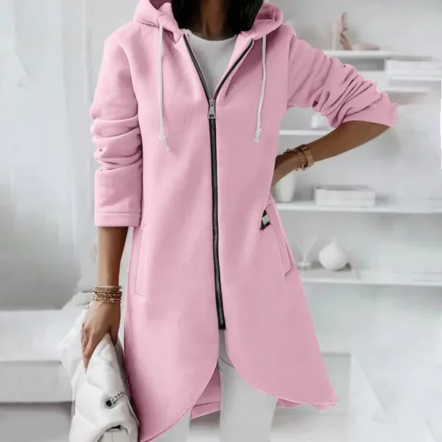 Cardigan élégant à capuche pour femme