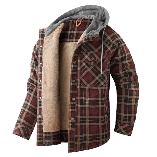 Robe-chemise à carreaux chaud hiver