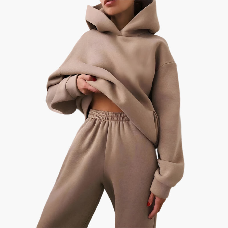 Bequemes Lounge Set Oversize Kapuzenpullover Jogginghose - IdealeKleiden