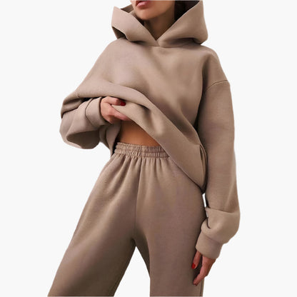 Bequemes Lounge Set Oversize Kapuzenpullover Jogginghose - IdealeKleiden