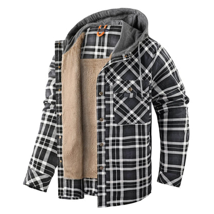 Robe-chemise à carreaux chaud hiver