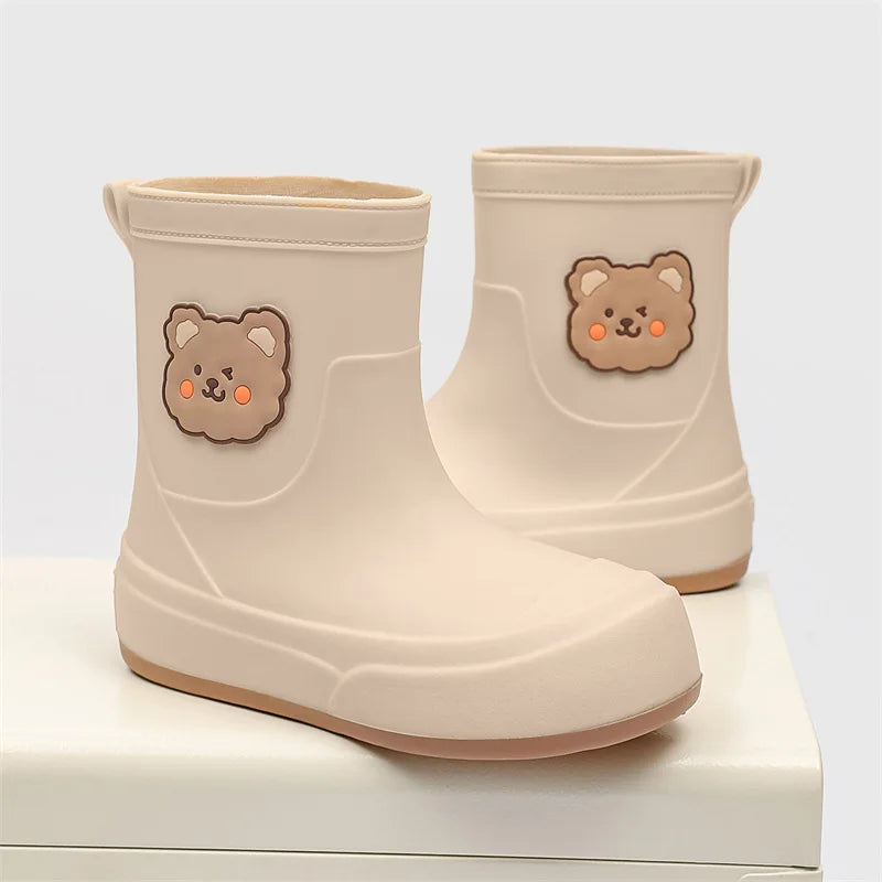Bottes de pluie imperméables motif ours hauteur cheville