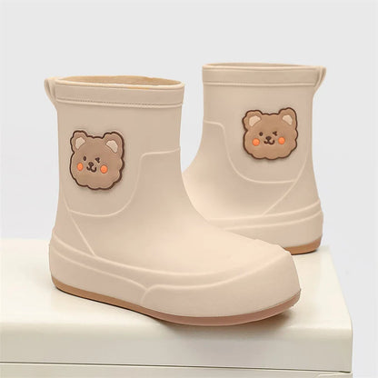 Bottes de pluie imperméables motif ours hauteur cheville