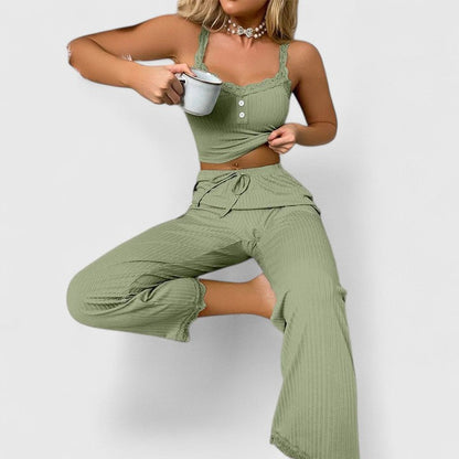 Ensemble Pyjama Femme Dentelle Nuit Romantique