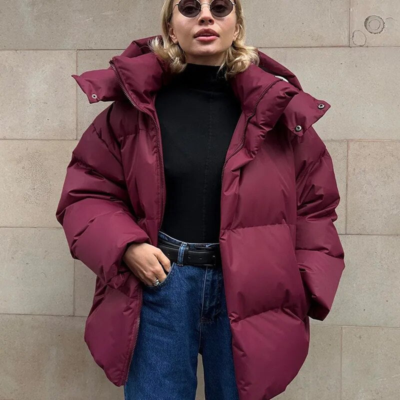 Grande veste à capuche oversize pour femme