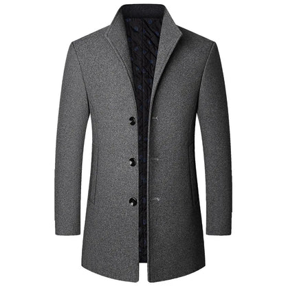 Manteau d'hiver homme matelassé simple boutonnage