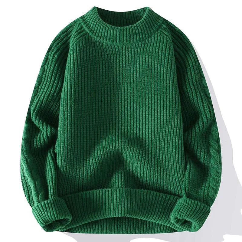 Pull-over homme en grosse maille design classique