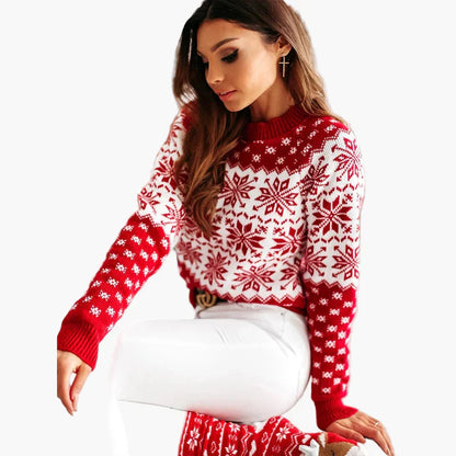 Pull d'hiver scandinave tricot de Noël