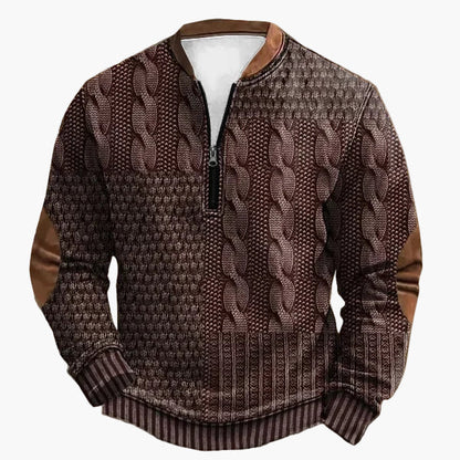 Pull en tricot torsadé automne-hiver