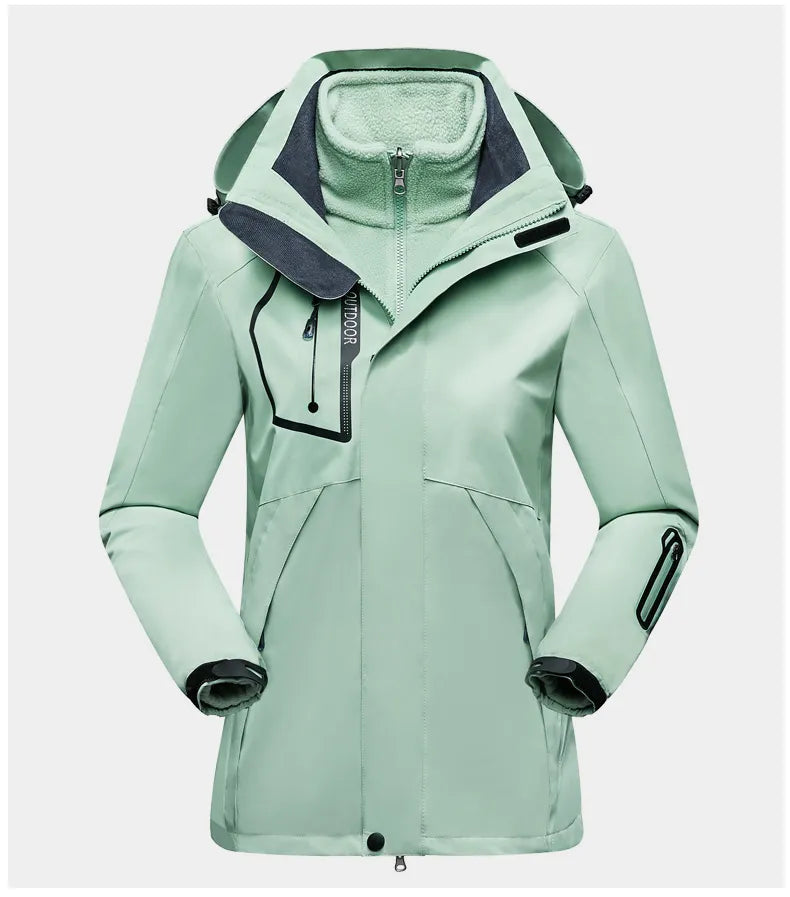 Veste pratique 3-en-1 pour femme Protection extérieur