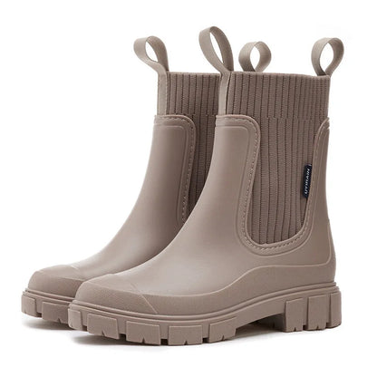 Bottines imperméables femme semelle crantée