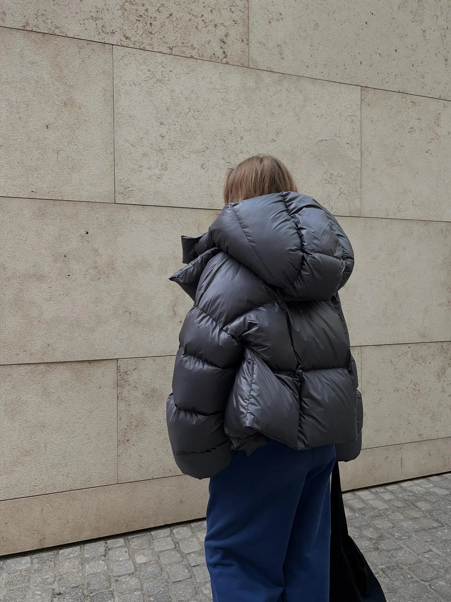 Stylische Steppjacke Anthrazit Damen - IdealeKleiden