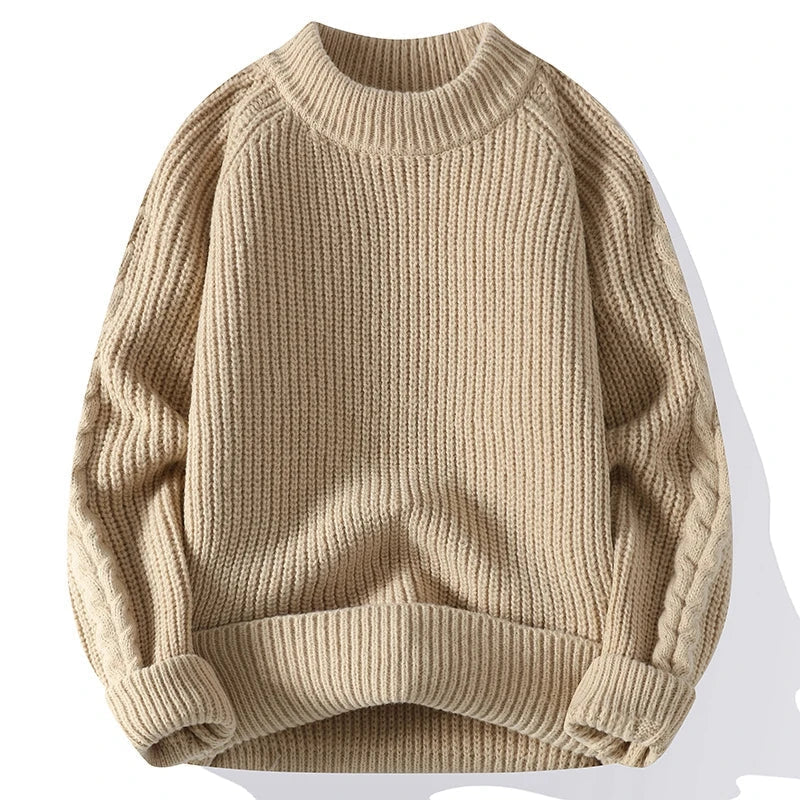 Pull-over homme en grosse maille design classique