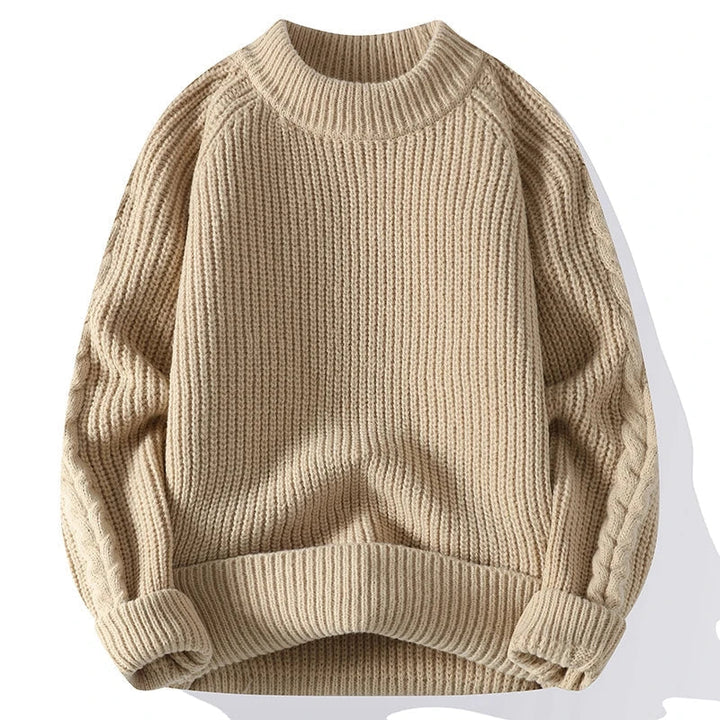 Pull-over homme en grosse maille design classique