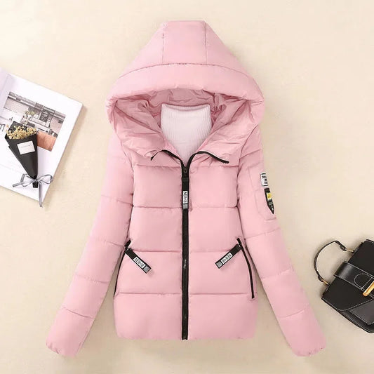 Warme Winterjacke Gefüttert Kapuze - IdealeKleiden