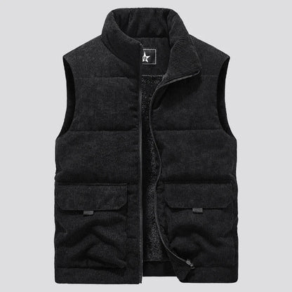 Herren Weste Corduroy Elegant Schnitt - IdealeKleiden