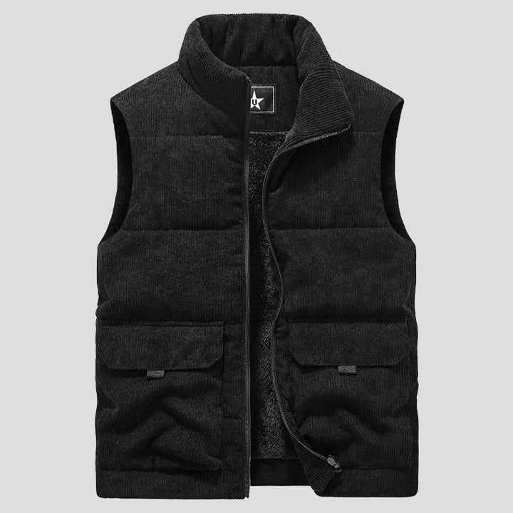 Herren Weste Corduroy Elegant Schnitt - IdealeKleiden