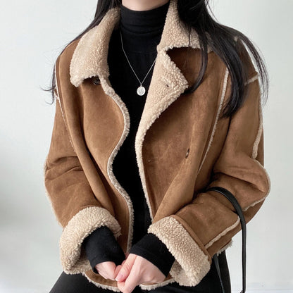 Veste d'hiver marron style aviateur - Douillette & Classique