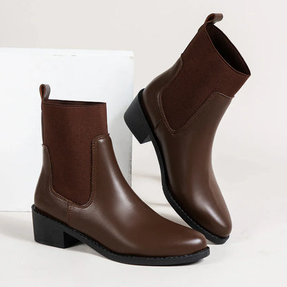 Bottines Chelsea élégantes Talon haut Bout pointu