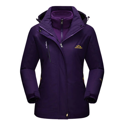 Veste de ski chaude doublée polaire 3-en-1